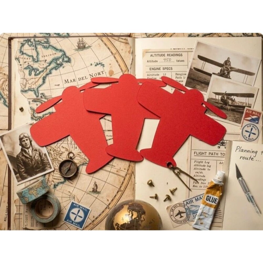 3” Die Cut Card Stock Planes